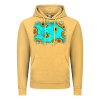 Vintage Mustard turquoise gemstone sunflower background Vintage Hoodie - JahusDesignShop