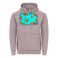 Vintage Zinc turquoise gemstone sunflower background Vintage Hoodie - JahusDesignShop