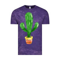 Cloud Purple mexican cactus Vintage Tee - FaDigitalArtStudio