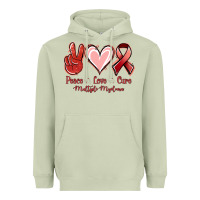 Matcha Peace love cure Multiple Myeloma Heavyweight Hoodie - NancyCooperArtShop