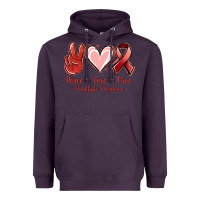 Plum Peace love cure Multiple Myeloma Heavyweight Hoodie - NancyCooperArtShop