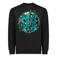 Black cowhide mama lighting bolt Heavyweight Sweatshirt - Zillion Design Studio