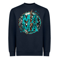 Navy cowhide mama lighting bolt Heavyweight Sweatshirt - Zillion Design Studio
