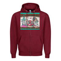 Burgundy nurse gnomies tumbler Zipper Hoodie - BarkalooDesign