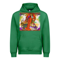 Emerald Mardi Gras crawfish Urban Hoodie - NancyCooperArtShop