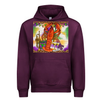Mauve Wine Mardi Gras crawfish Urban Hoodie - NancyCooperArtShop
