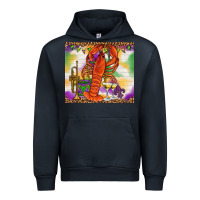Navy Mardi Gras crawfish Urban Hoodie - NancyCooperArtShop