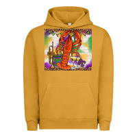 Pigment Peanut Butter Mardi Gras crawfish Urban Hoodie - NancyCooperArtShop