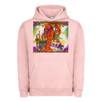 Pigment Salmon Mardi Gras crawfish Urban Hoodie - NancyCooperArtShop