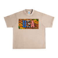 French Oak usa sunflowers license plate Urban Heavy Tee - HRA Design Shop