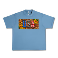 Pebble Blue usa sunflowers license plate Urban Heavy Tee - HRA Design Shop