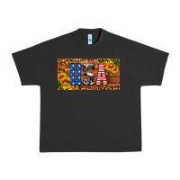 Pigment Black usa sunflowers license plate Urban Heavy Tee - HRA Design Shop