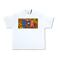White usa sunflowers license plate Urban Heavy Tee - HRA Design Shop
