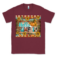 Burgundy hello pumpkin tumbler Classic Tee - BundleAndBundleShop