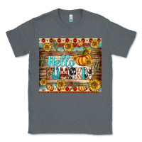 Charcoal Heather hello pumpkin tumbler Classic Tee - BundleAndBundleShop