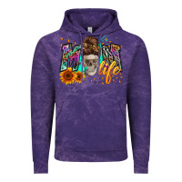 Cloud Purple mom life with skull Vintage Hoodie - Zillion Design Studio