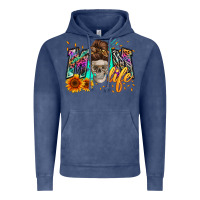 Vintage Denim mom life with skull Vintage Hoodie - Zillion Design Studio