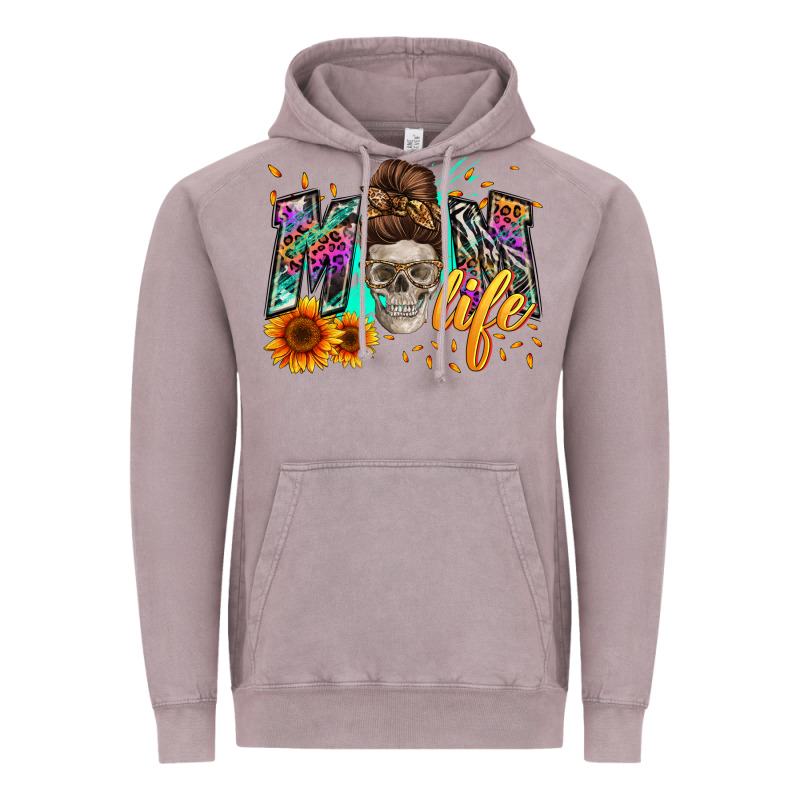 Mom Life With Skull Vintage Hoodie by Zillion Design Studio | Teevron