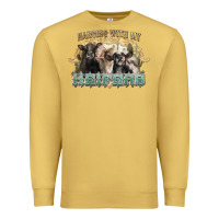 Antique Gold hanging with my heifers Premium Sweatshirt - NancyCooperArtShop