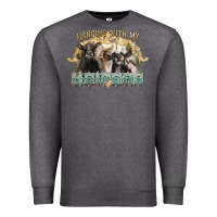 Charcoal Heather hanging with my heifers Premium Sweatshirt - NancyCooperArtShop
