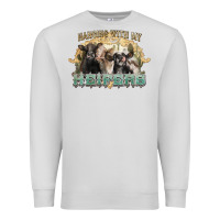 Dove Grey hanging with my heifers Premium Sweatshirt - NancyCooperArtShop
