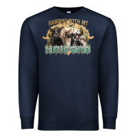 Navy hanging with my heifers Premium Sweatshirt - NancyCooperArtShop