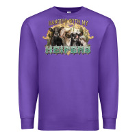 Purple hanging with my heifers Premium Sweatshirt - NancyCooperArtShop