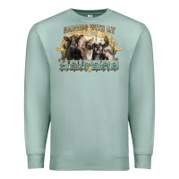 Seafoam hanging with my heifers Premium Sweatshirt - NancyCooperArtShop
