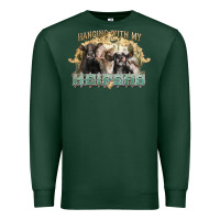 Sports Green hanging with my heifers Premium Sweatshirt - NancyCooperArtShop