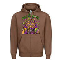 Chestnut mardi gras diva Zipper Hoodie - Jasminsmagicworld