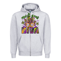 Heather Grey mardi gras diva Zipper Hoodie - Jasminsmagicworld