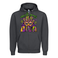 Smoke mardi gras diva Zipper Hoodie - Jasminsmagicworld