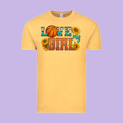 Love My Girl Basketball Vintage Tee Designed By Hra Design Shop