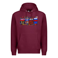 Burgundy labor day drink Premium Hoodie - RacoonDesign