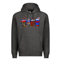 Charcoal Heather labor day drink Premium Hoodie - RacoonDesign