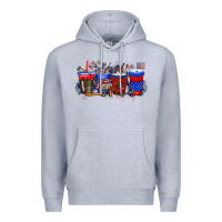 Heather Grey labor day drink Premium Hoodie - RacoonDesign