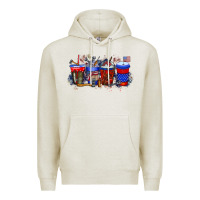 Oatmeal Heather labor day drink Premium Hoodie - RacoonDesign