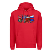 Red labor day drink Premium Hoodie - RacoonDesign