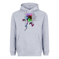 Heather Grey Autism be kind Heavyweight Hoodie - NancyCooperArtShop