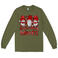 Army Green hangin' with my gnomies Long Sleeve Tee - JahusDesignShop