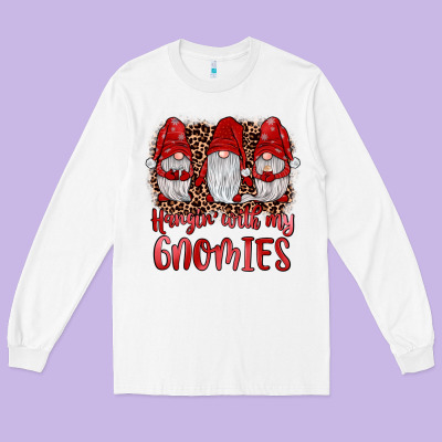 Hangin' With My Gnomies Long Sleeve Tee Designed By Jahusdesignshop