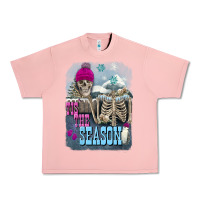 Salmon Winter tis the season skeleton Urban Heavy Tee - FaDigitalArtStudio