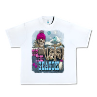 White Winter tis the season skeleton Urban Heavy Tee - FaDigitalArtStudio