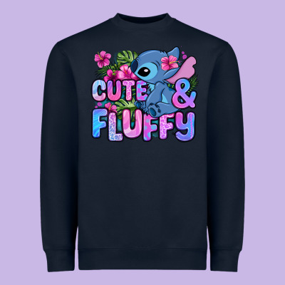 Cute And Fluffy Stitch Heavyweight Sweatshirt Designed By Zillion Design Studio
