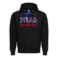 Black little miss firecracker Zipper Hoodie - NancyCooperArtShop