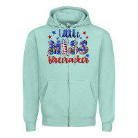 Seafoam little miss firecracker Zipper Hoodie - NancyCooperArtShop