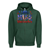 Sports Green little miss firecracker Zipper Hoodie - NancyCooperArtShop