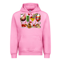 Fuchsia Pink Mexico Wine Glasses Urban Hoodie - texasbilliewilder