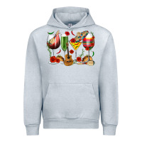 Heather Grey Mexico Wine Glasses Urban Hoodie - texasbilliewilder