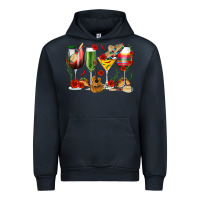 Navy Mexico Wine Glasses Urban Hoodie - texasbilliewilder